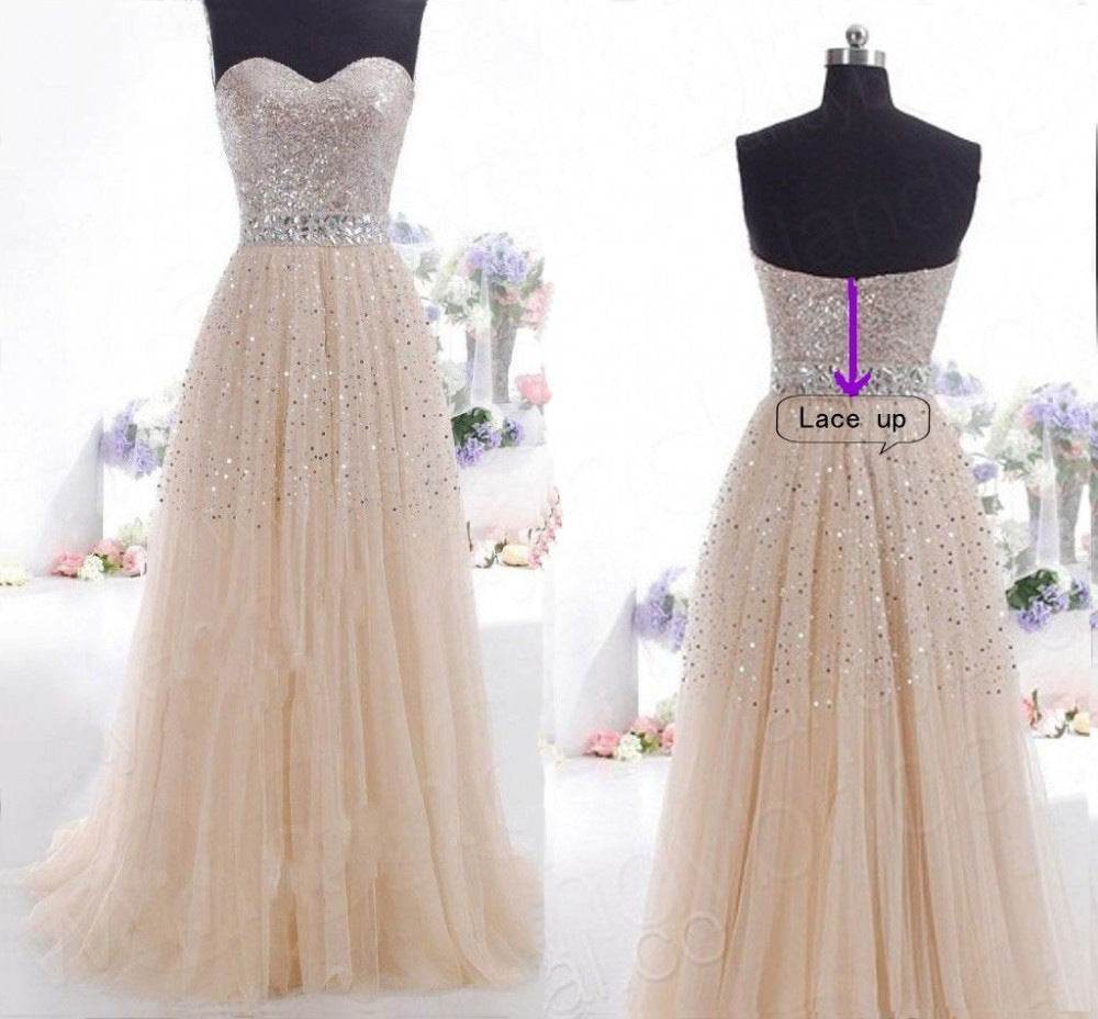 Buycenter Sexy Evening Dress - Backless Sequins & Gauze for Chic Style - Buy Center