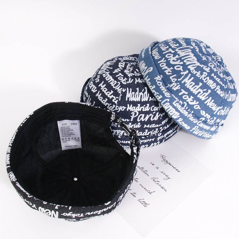 English Graffiti Landlord Hat - Stylish Cotton Beret in 3 Colors - Buy Center