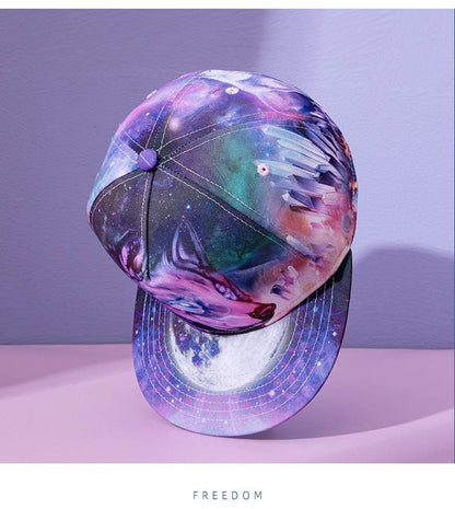 Buycenter Hip Hop Printed Hat for Men - Breathable Summer Dome Style - Buy Center