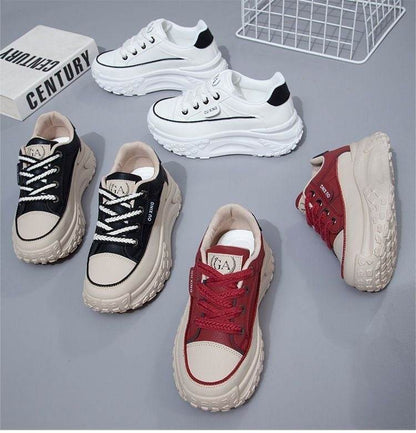 Buycenter Korean Style Sneakers - Height Increasing, Breathable Casual Flats - Buy Center