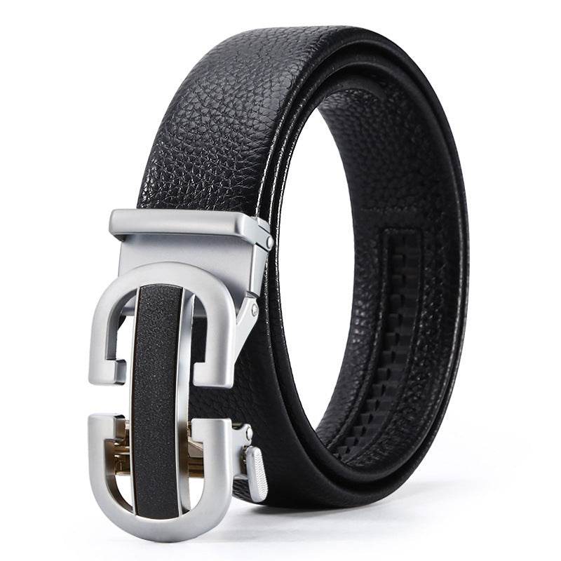 Men's Automatic Leather Buckle Belt - Premium Stylish Business Accessory - Buy Center
