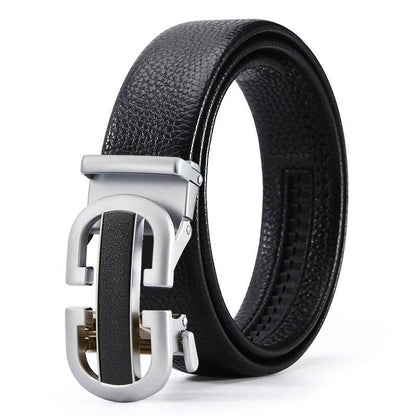 Men's Automatic Leather Buckle Belt - Premium Stylish Business Accessory - Buy Center