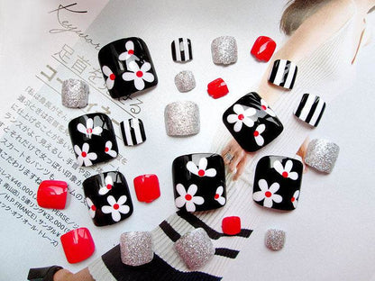 Pro Acrylic Toe Nails Set - 24pcs Stylish False Toenails for Easy Application - Buy Center