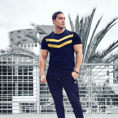 Buycenter Sports Fitness Training T-Shirt - Short Sleeve Cotton Design - Buy Center