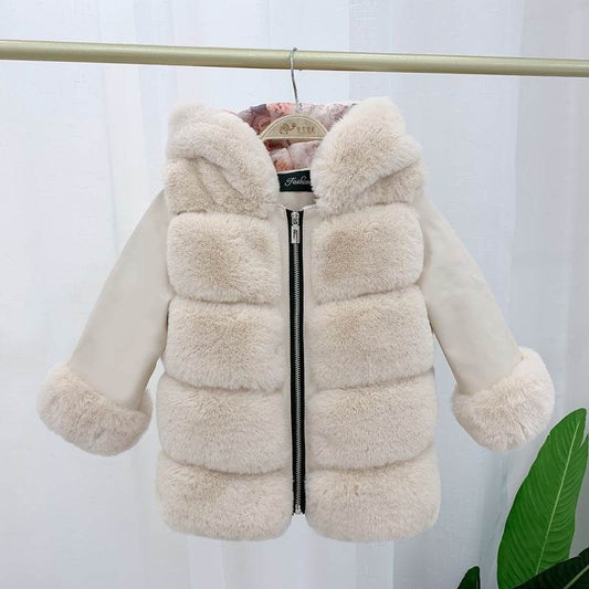 Children's Faux Fur Hooded Coat - Stylish, Warm & Trendy for 2025 - Buy Center