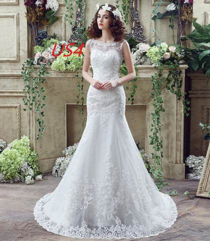 Buycenter Lace Mermaid Wedding Dress - Sexy Trailing Design for Brides - Buy Center