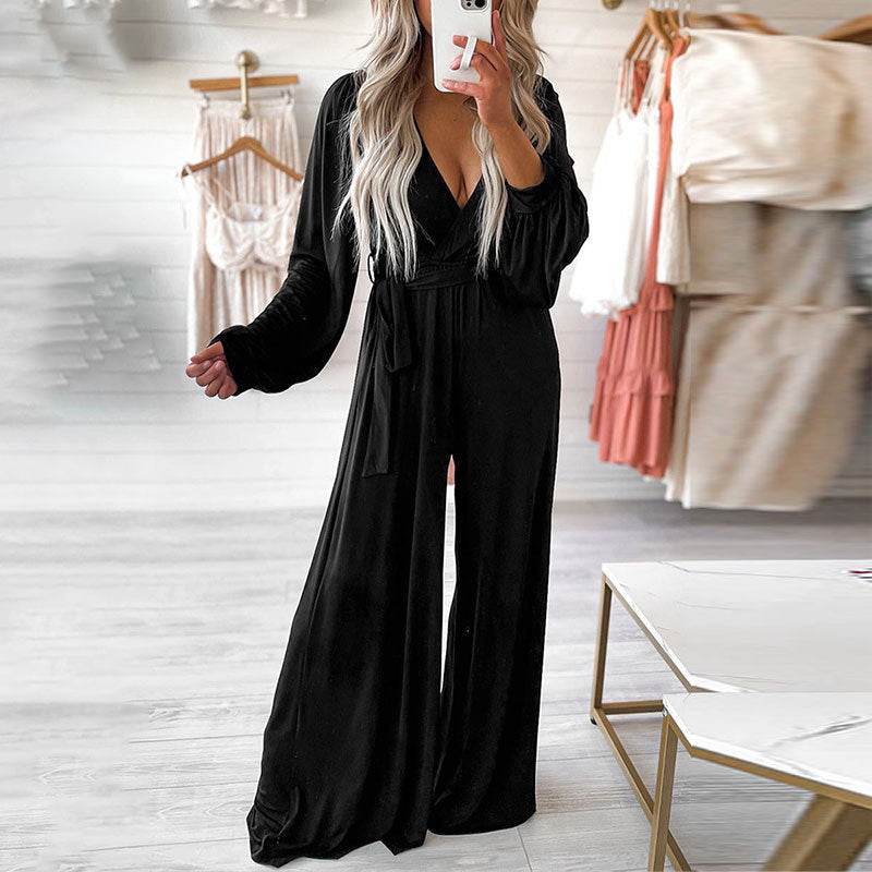 Buycenter Women's Loose Black Casual Fashion Suit - Jumpsuit Sizes S-3XL - Buy Center