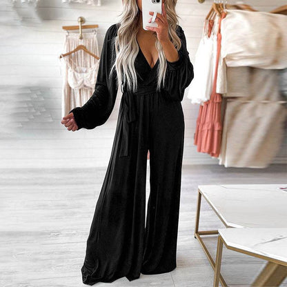 Buycenter Women's Loose Black Casual Fashion Suit - Jumpsuit Sizes S-3XL - Buy Center
