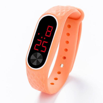 Silicone LED Children's Watch - Fun Red & White Lights, Calendar Display - Buy Center