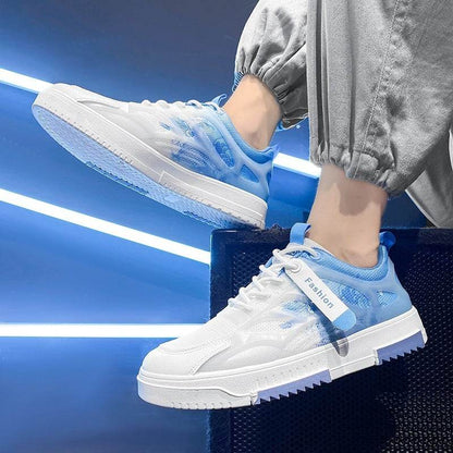 Men's Breathable Thin Mesh Sneakers - Stylish Casual Gradient Vulcanize Shoes - Buy Center