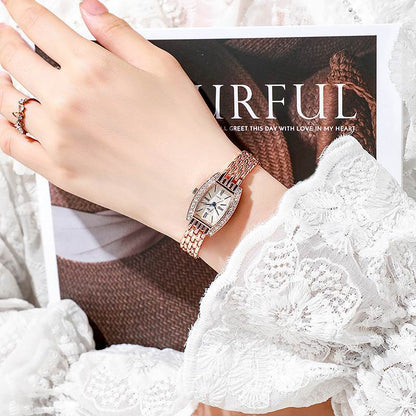 Women's Bucket-Shaped Fashion Watch - Stylish Gold & Silver Sports Design - Buy Center