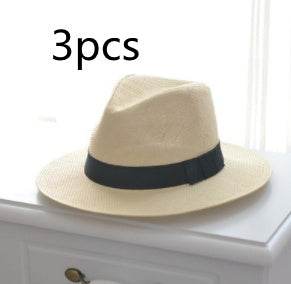 Buycenter Men's Straw Hat - Breathable Sun Shade for Casual Outdoor Wear - Buy Center