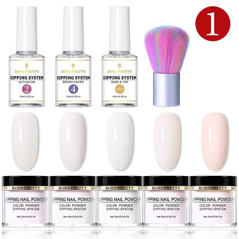 Dipping Nail Powders Set - Gradient & French Art, Long Lasting Finish - Buy Center