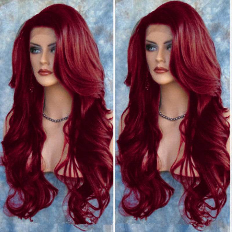 Big Wave Wig - Stylish Human Hair with Qi Bangs for Effortless Elegance - Buy Center