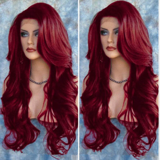 Big Wave Wig - Stylish Human Hair with Qi Bangs for Effortless Elegance - Buy Center