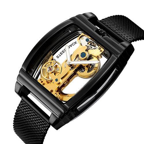 Buy Center Hollow Mechanical Watch - Luminous, Casual Style, 47mm Dial - Buy Center
