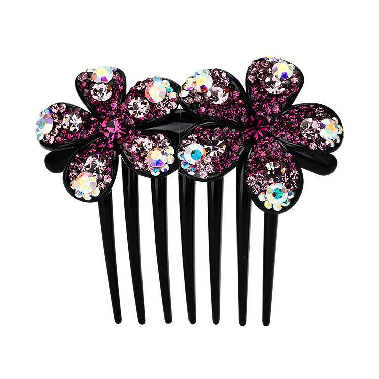 Inserting Comb Hair Ornament - Korean Bow with Sparkling Austrian Diamonds - Buy Center