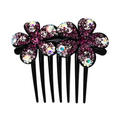 Inserting Comb Hair Ornament - Korean Bow with Sparkling Austrian Diamonds - Buy Center