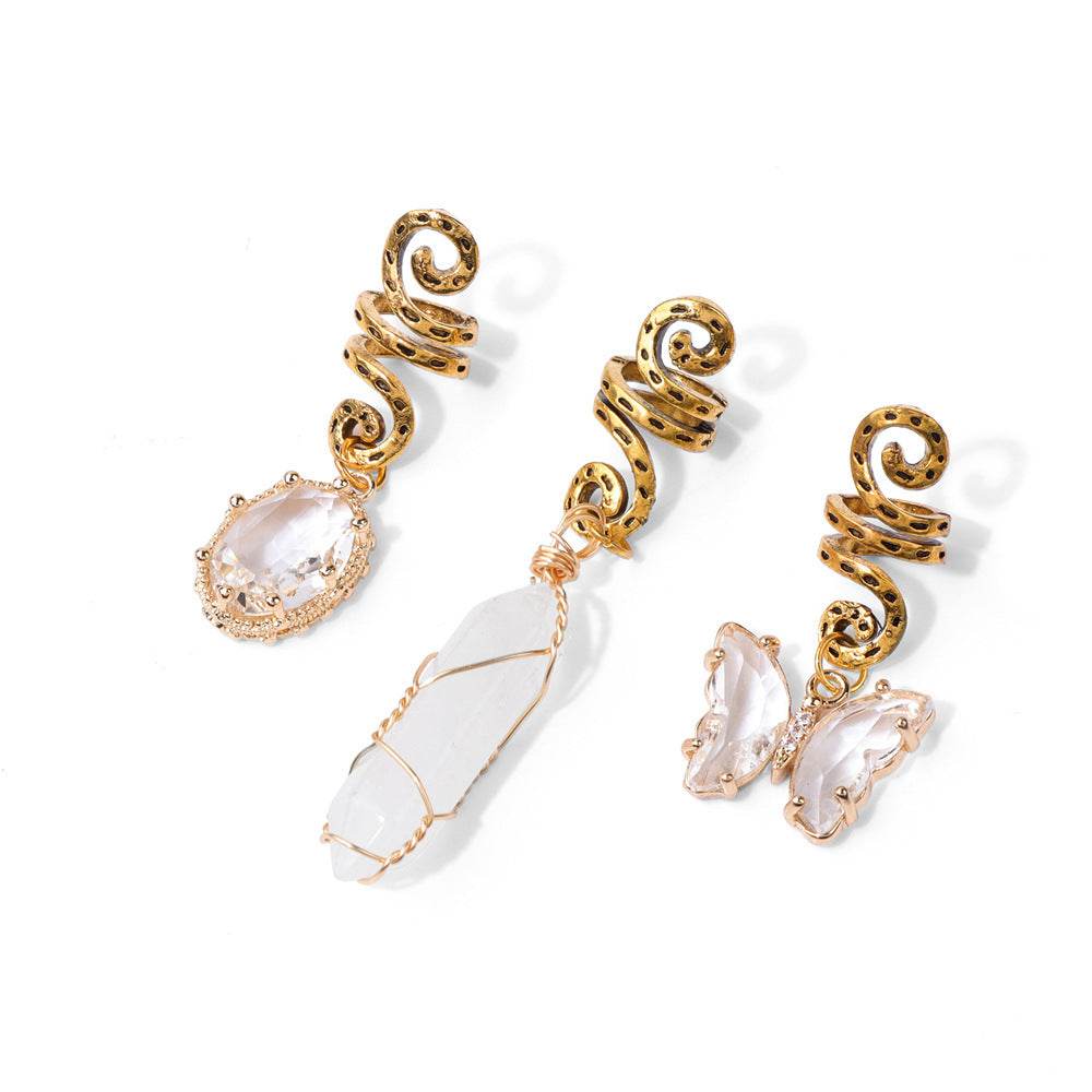 Buycenter Dreadlocks Headdress Set - Colorful Stone Bead Accessories - Buy Center