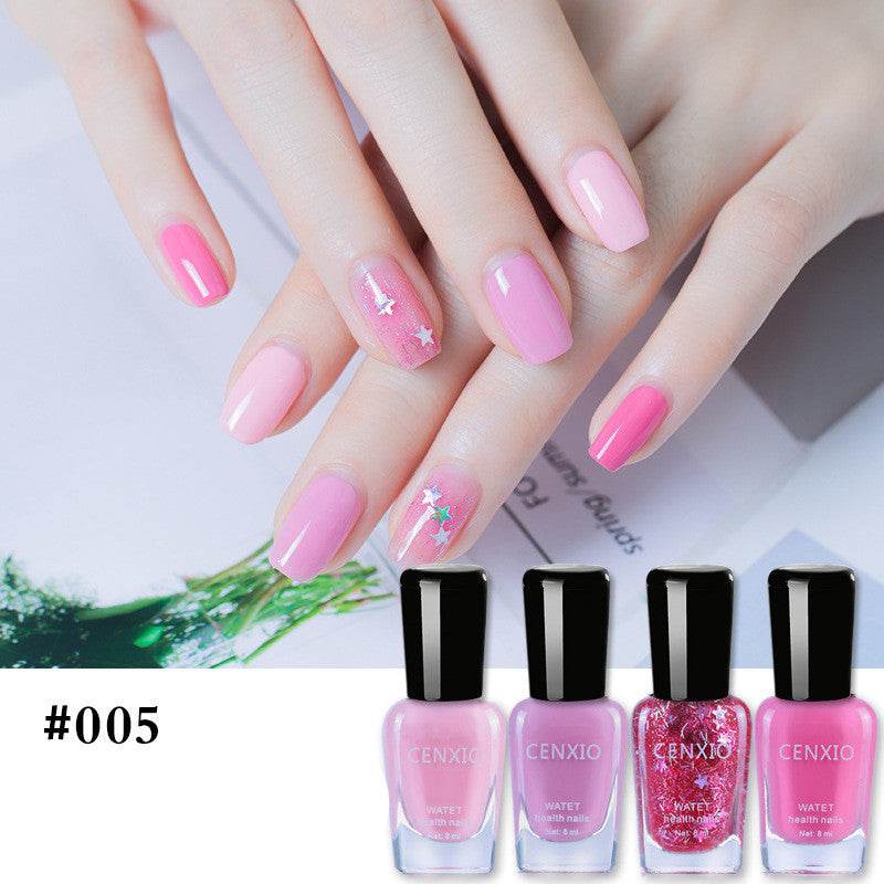 Water-Based Nail Polish Set - 4 Odorless Colors, Easy Peel-Off Formula - Buy Center