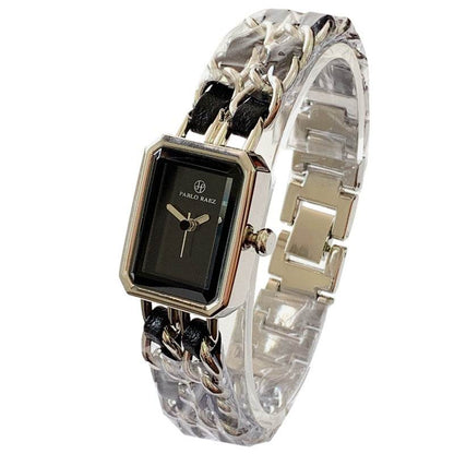 Buy Center Women's Square Dial Watch - Elegant Stainless Steel Design - Buy Center