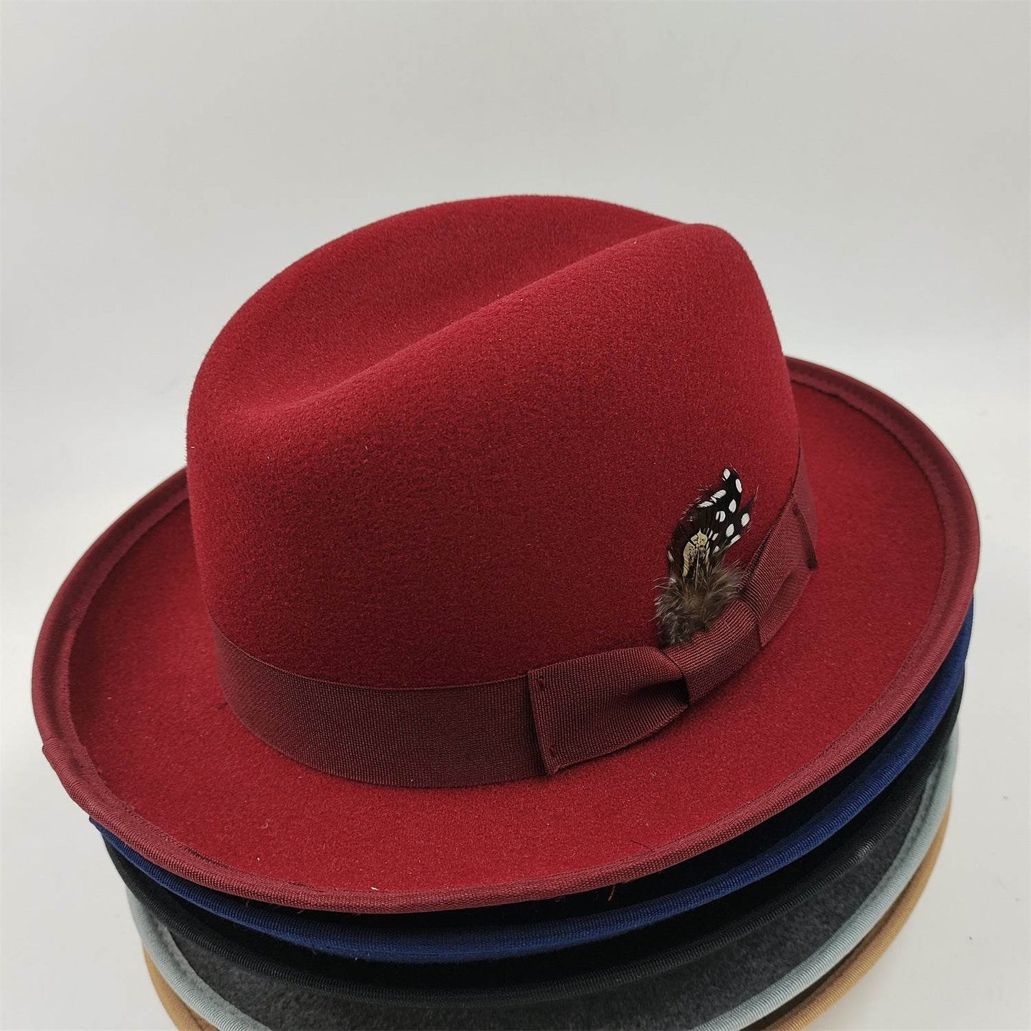Men's Billycock Felt Hat - Stylish, Breathable, Sun Protection Fedora - Buy Center