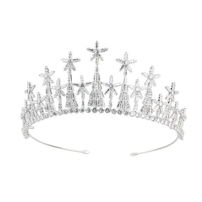 Elegant Zircon Bridal Crown - Luxury Wedding Hair Jewelry, 2025 Style - Buy Center