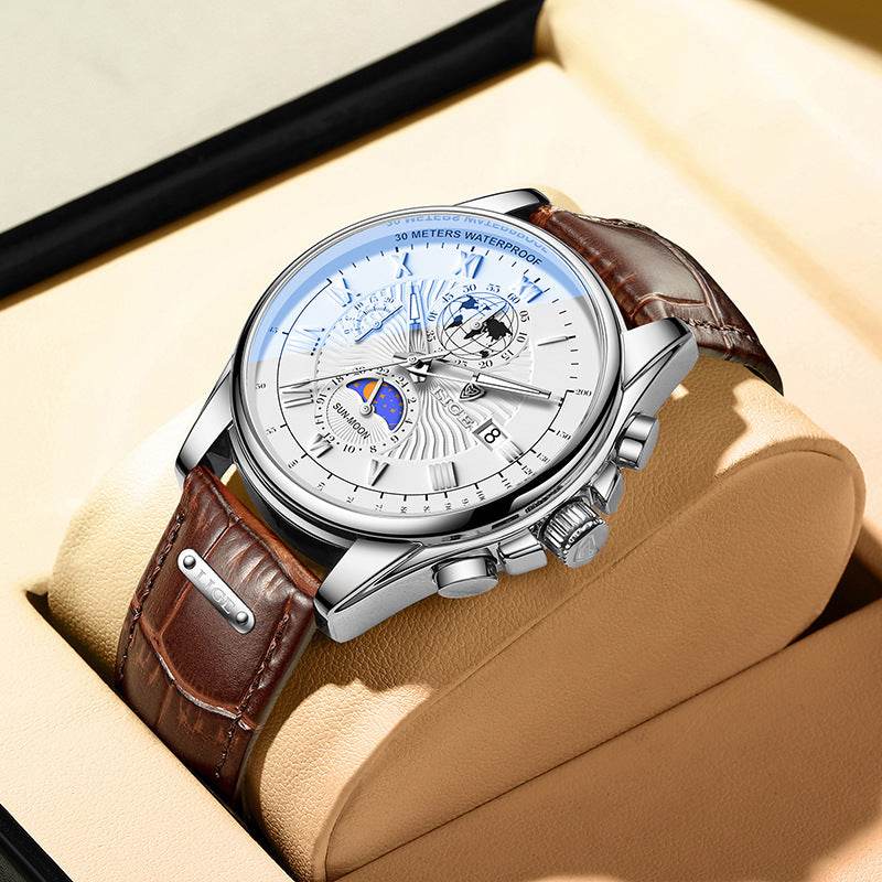 Men's Waterproof Chronograph Watch - Multifunctional, Luminous Style - Buy Center