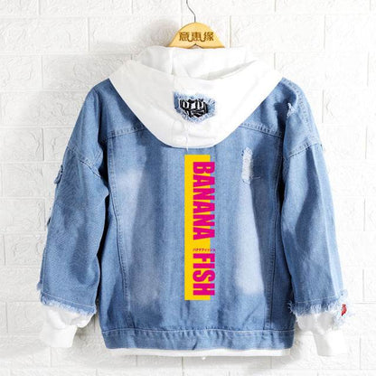 Buycenter Fish Hoodie – Trendy Anime & Retro Cowboy Design in Leather - Buy Center