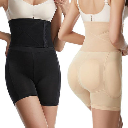 Buycenter Plus Size High Waist Belly Band Pants - Women's Body Shaping Shorts - Buy Center