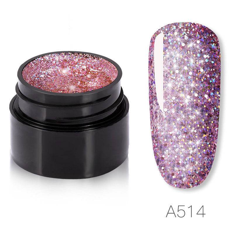 Sparkling Nail Gel Polish - 6 Color Options, Long-Lasting Shine - Buy Center