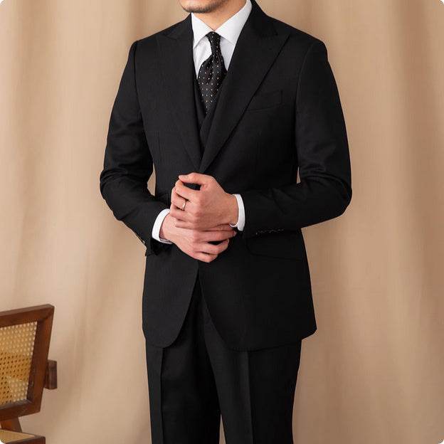 Trendy Three-Piece Business Suit - Premium Wool, Perfect for Any Occasion - Buy Center