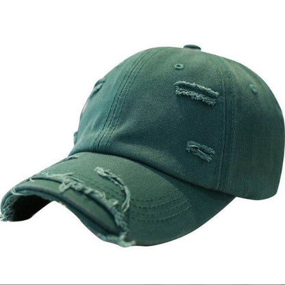 Buycenter Men's Ripped Baseball Cap - Vintage Hip Hop Style, Multiple Colors - Buy Center