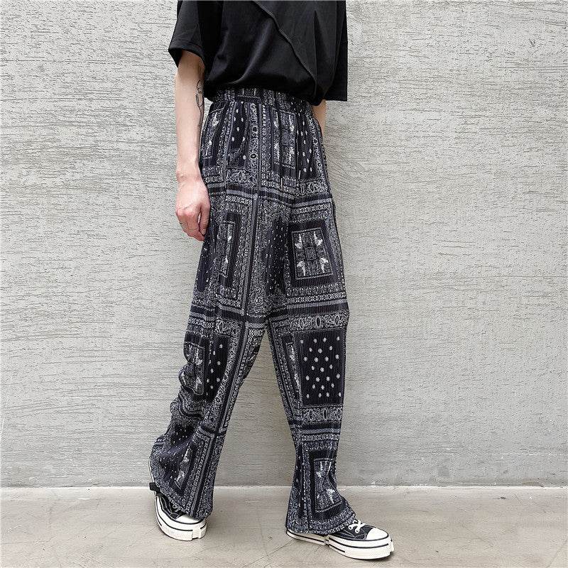 Ethnic Tide Paisley Floral Casual Pants for Men - Comfortable Wide Leg Style - Buy Center