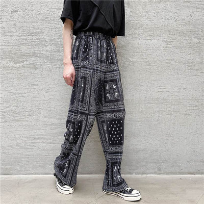 Ethnic Tide Paisley Floral Casual Pants for Men - Comfortable Wide Leg Style - Buy Center