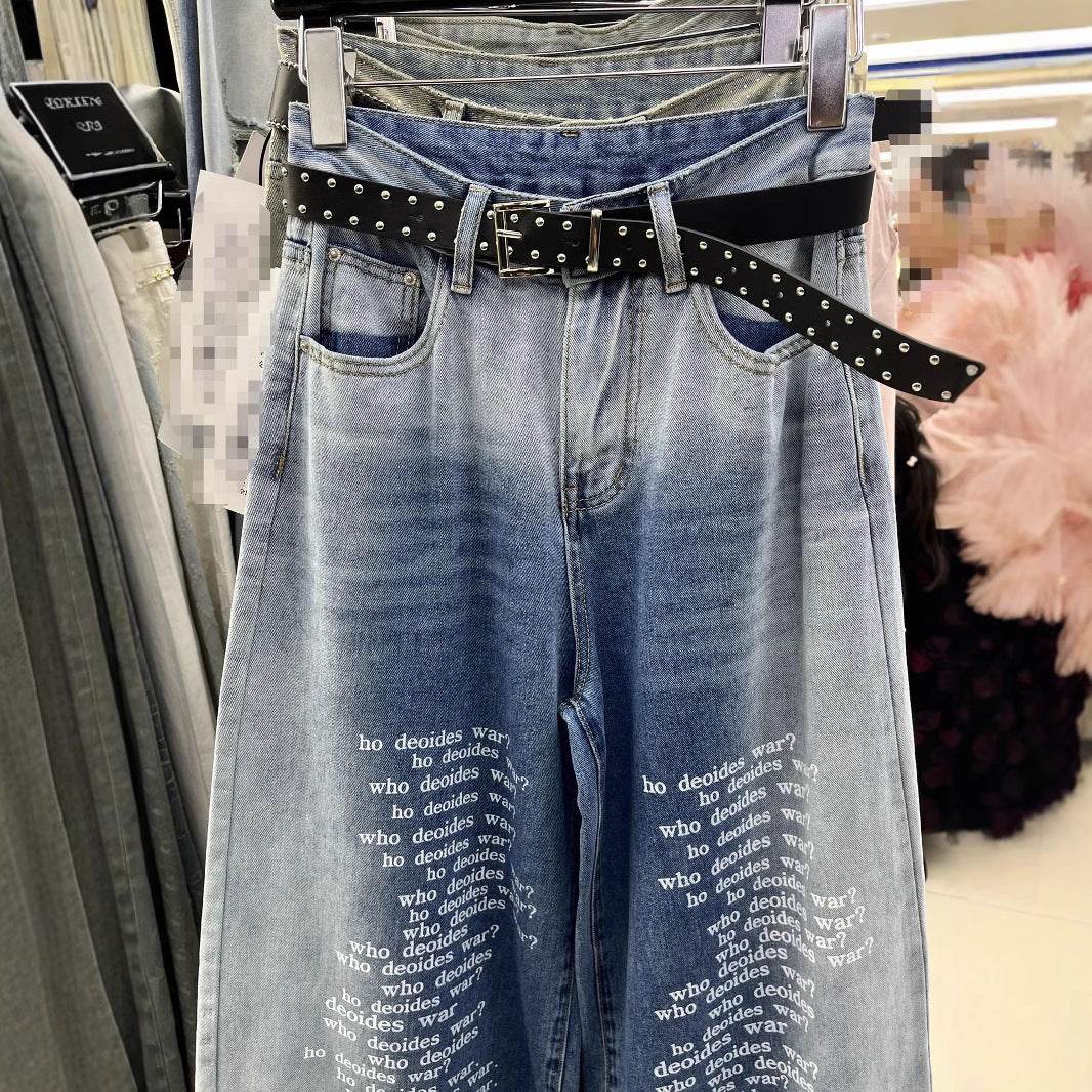 Buycenter Shadow Washed Slim Fit Jeans - Wide Leg Fashion for Women - Buy Center