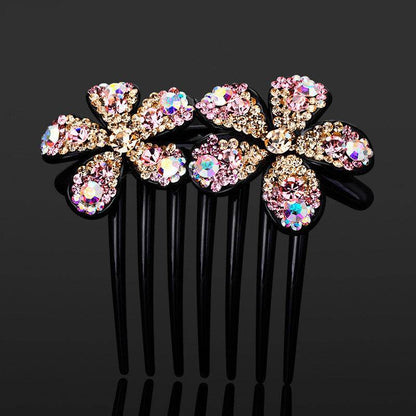 Inserting Comb Hair Ornament - Korean Bow with Sparkling Austrian Diamonds - Buy Center