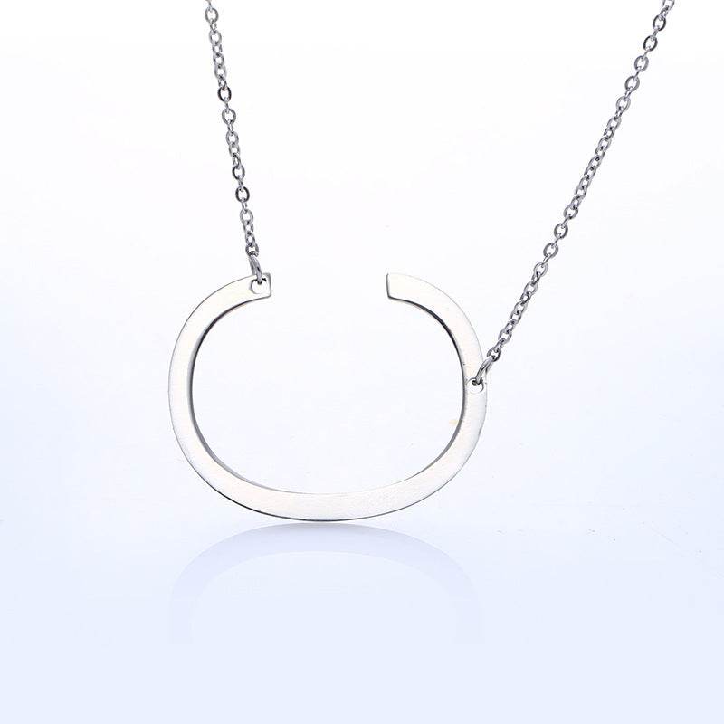 Fabulous Rose Gold Initial Letter Pendant Necklace - Premium K-Gold Design - Buy Center