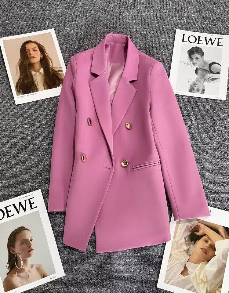 Women's Metal Buckle Suit Jacket - Stylish Commuting Perfect for 2025 - Buy Center
