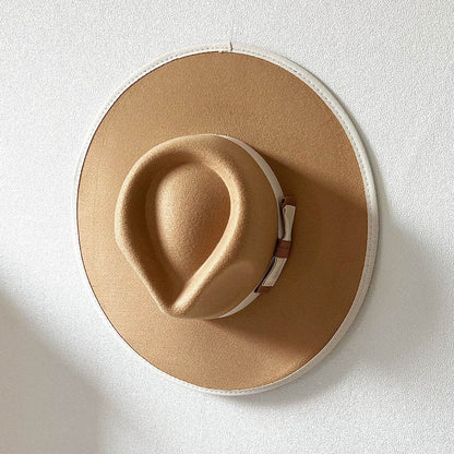 Buycenter Women's Fashion Bow Hat - Stylish Large Brim Tapered Cap - Buy Center