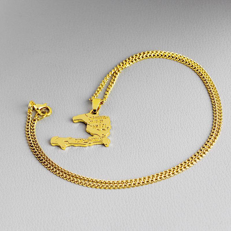 Haiti Map Necklace - Stylish Travel Jewelry for Men & Women, 2025 - Buy Center