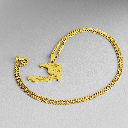 Haiti Map Necklace - Stylish Travel Jewelry for Men & Women, 2025 - Buy Center