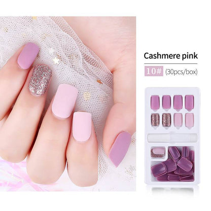 30pcs Detachable False Nail Tips Set - Stylish Full Cover Short Nails - Buy Center