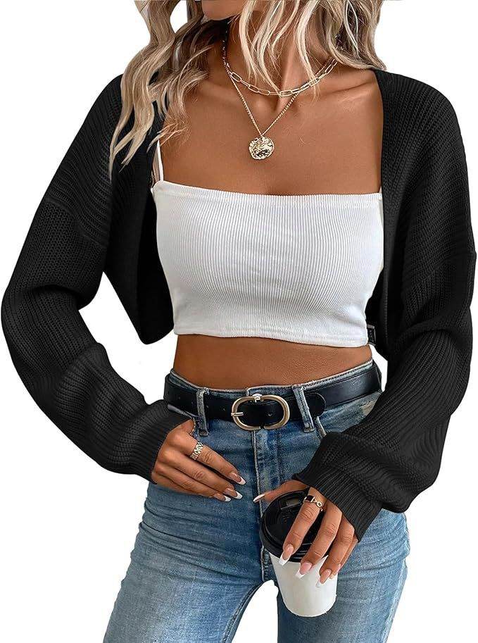 Buycenter Women's Knitted Cardigan Shawl - Long Sleeve, Loose Fit Top - Buy Center