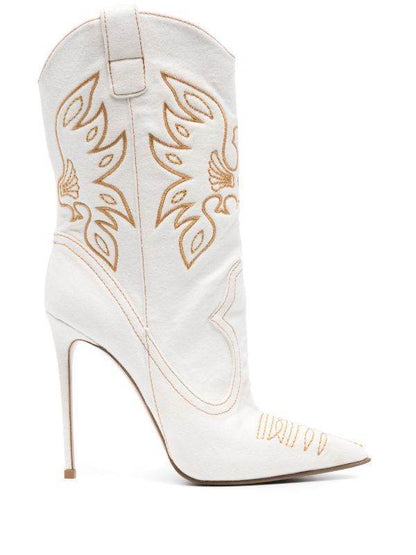 Stylish Women's Western High-Heel Boots - Stiletto, Denim & PU - Buy Center