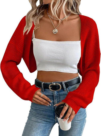 Buycenter Women's Knitted Cardigan Shawl - Long Sleeve, Loose Fit Top - Buy Center