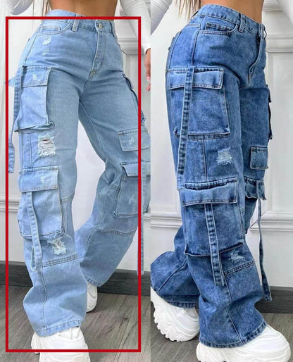 Plus Size High Waist Trousers - Solid Wide Leg Pants for Any Occasion - Buy Center