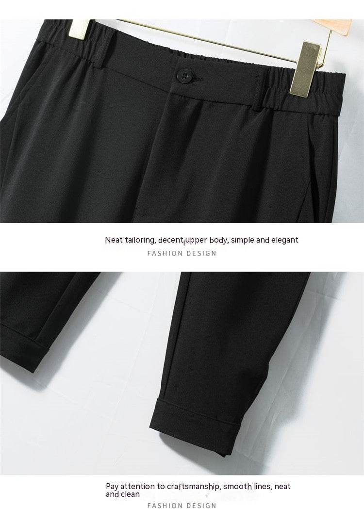 Casual Cropped Harem Pants for Teens - Trendy Loose Tapered Style - Buy Center