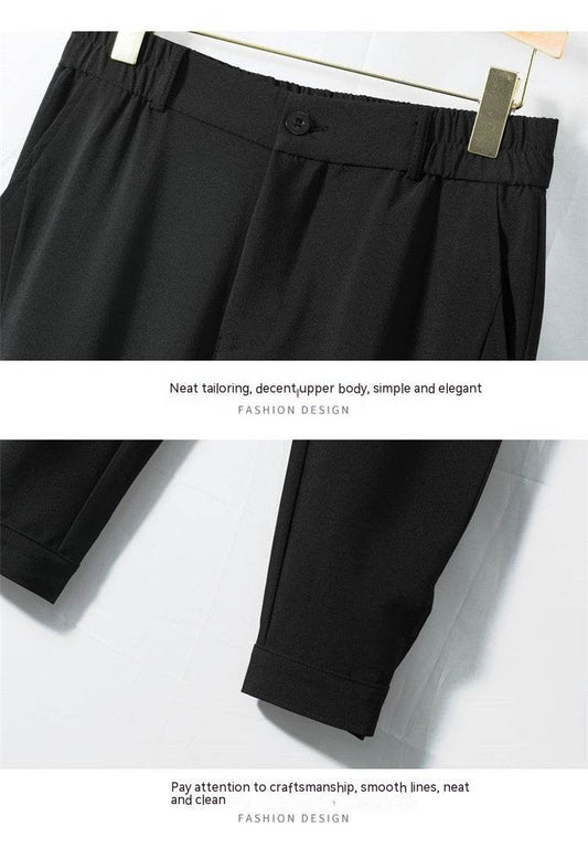 Casual Cropped Harem Pants for Teens - Trendy Loose Tapered Style - Buy Center