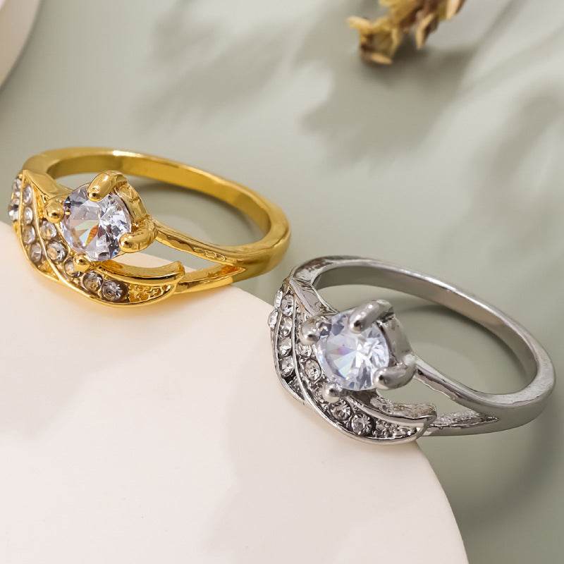 Buy Center Diamond-Studded Angel Wings Ring - European & American Style - Buy Center